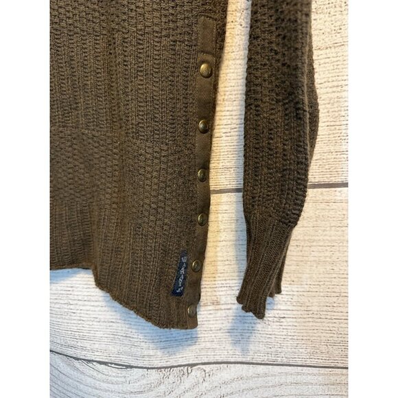 Armani Jeans V-Neck Buttoned Side Sweater Brown S - Picture 3 of 4